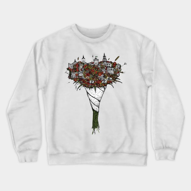 Bouquet Crewneck Sweatshirt by Gudaiurii